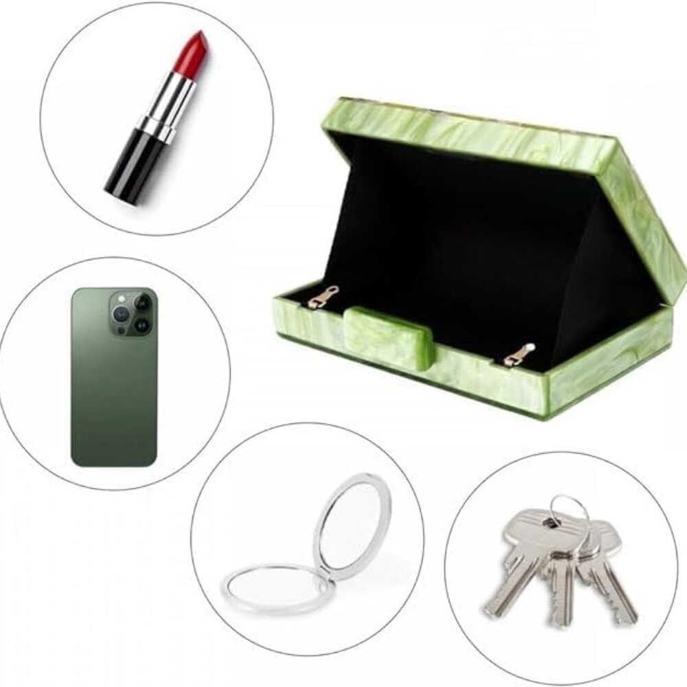 Funky Blush/Multi Square Pattern Acrylic Resin Cl… - image 6